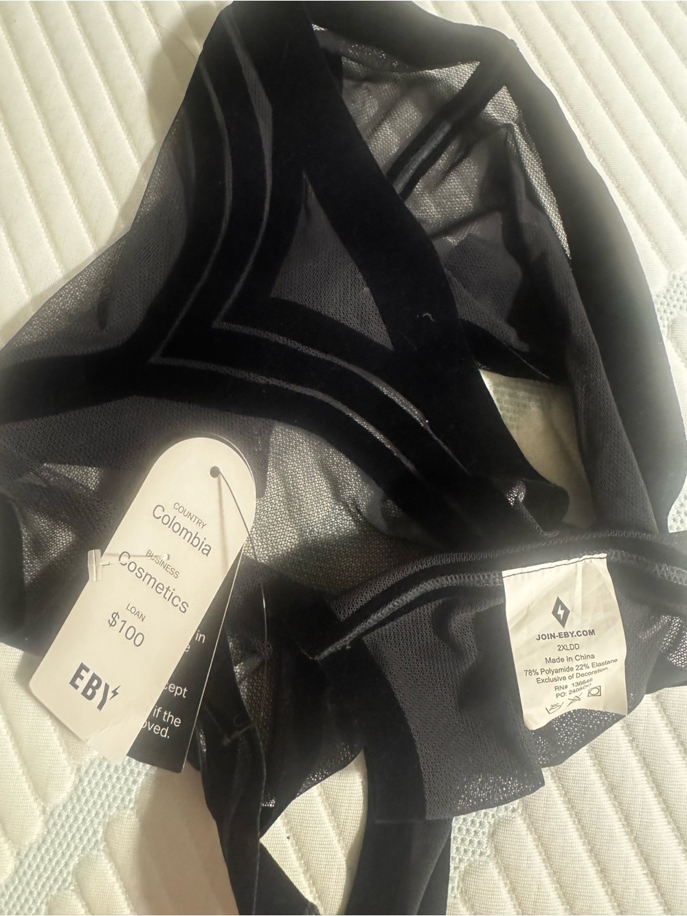 Sheer Black Wireless Bralette - Picture 7 of 8